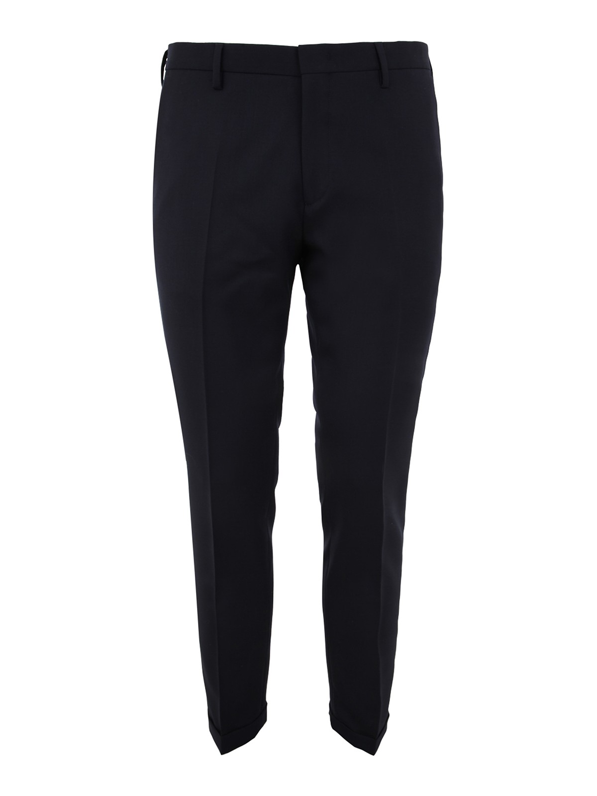 Wool blend casual trousers