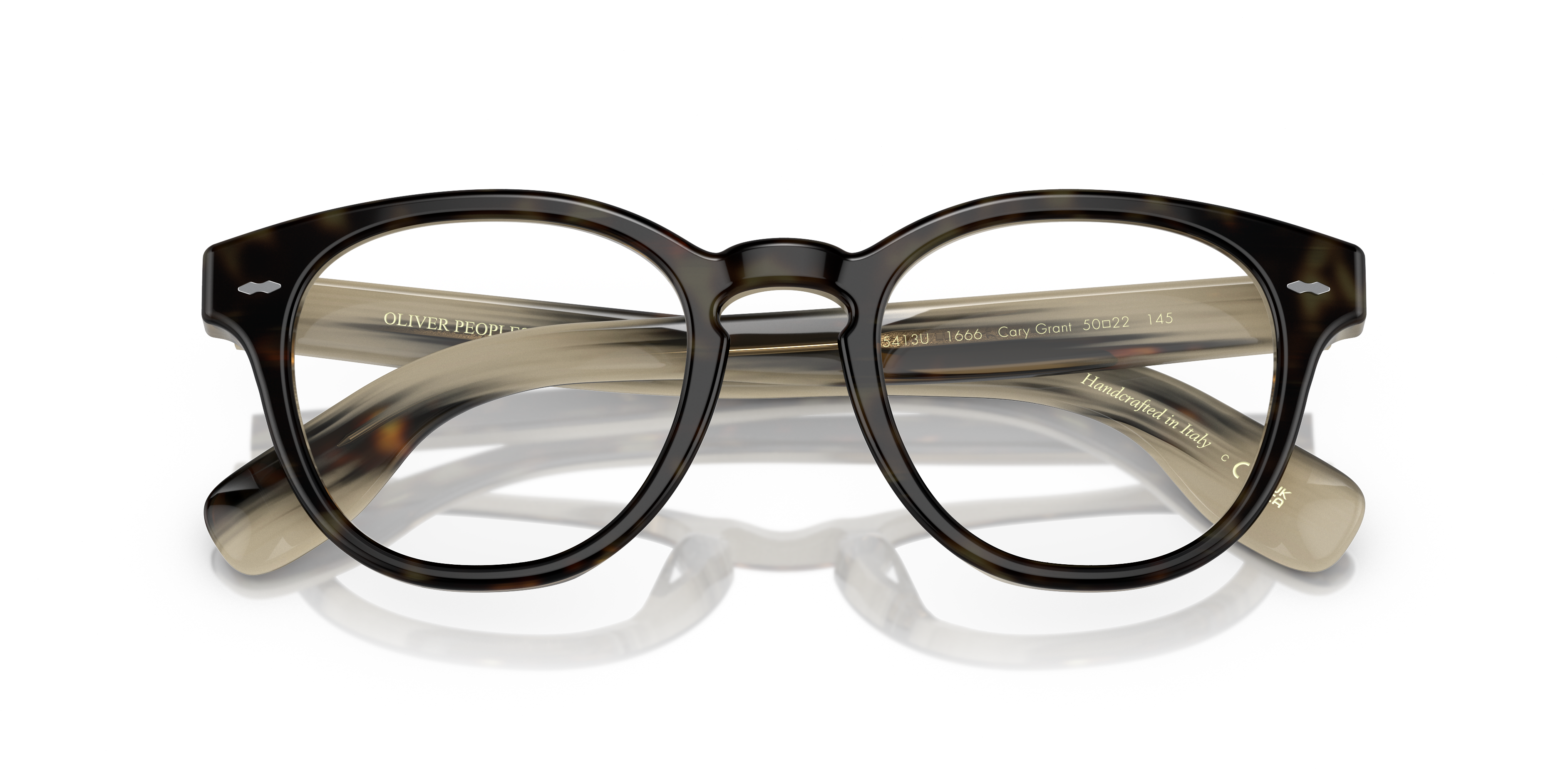Oliver Peoples Unisex Oliver Peoples OV5413U CARY GRANT 1666 Montature da vista Acetato Tartaruga Trasparente Rotonda Normale