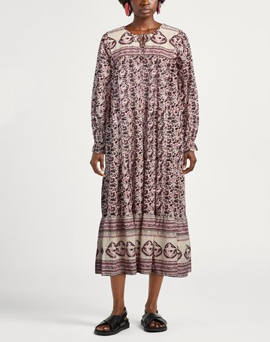 Woman Maxi dress Beige Size 2 Cotton, Polyester