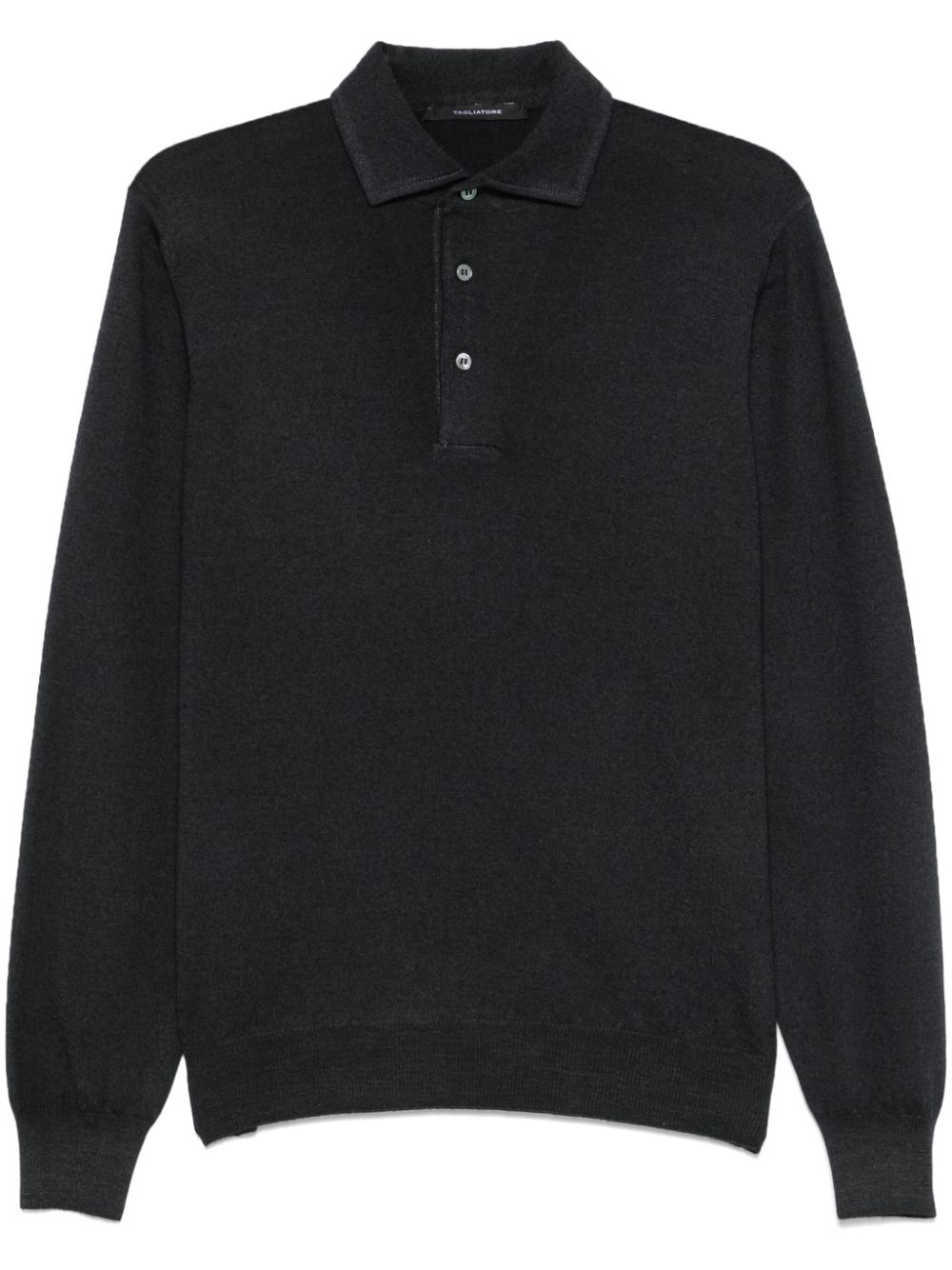 Knitted polo shirt - Brown