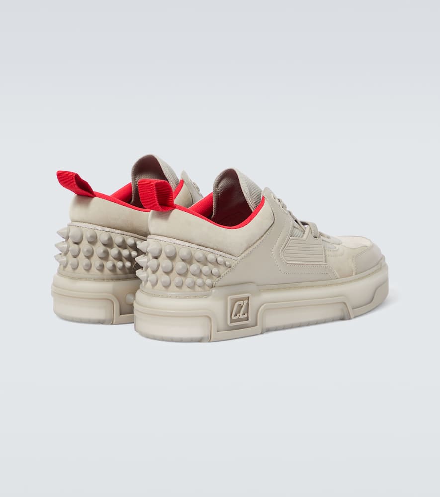 Christian Louboutin Astroloubi leather and suede sneakers