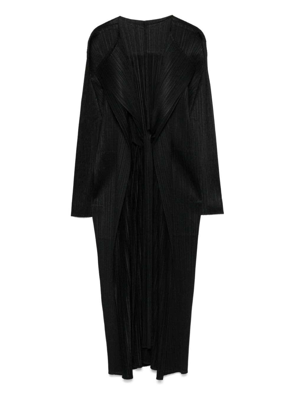 Pleats Please Issey Miyake Merry Bicolor coat - Black