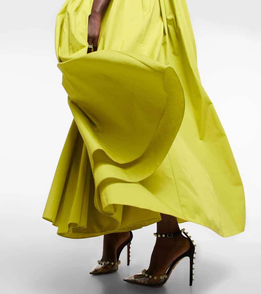 Halterneck cotton gown
