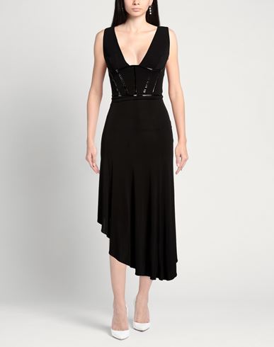 Woman Midi dress Black Size 2 Viscose