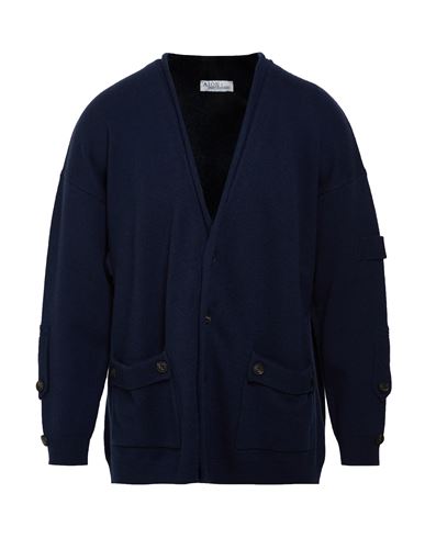 Man Cardigan Navy Size XL Virgin Wool, Cashmere
