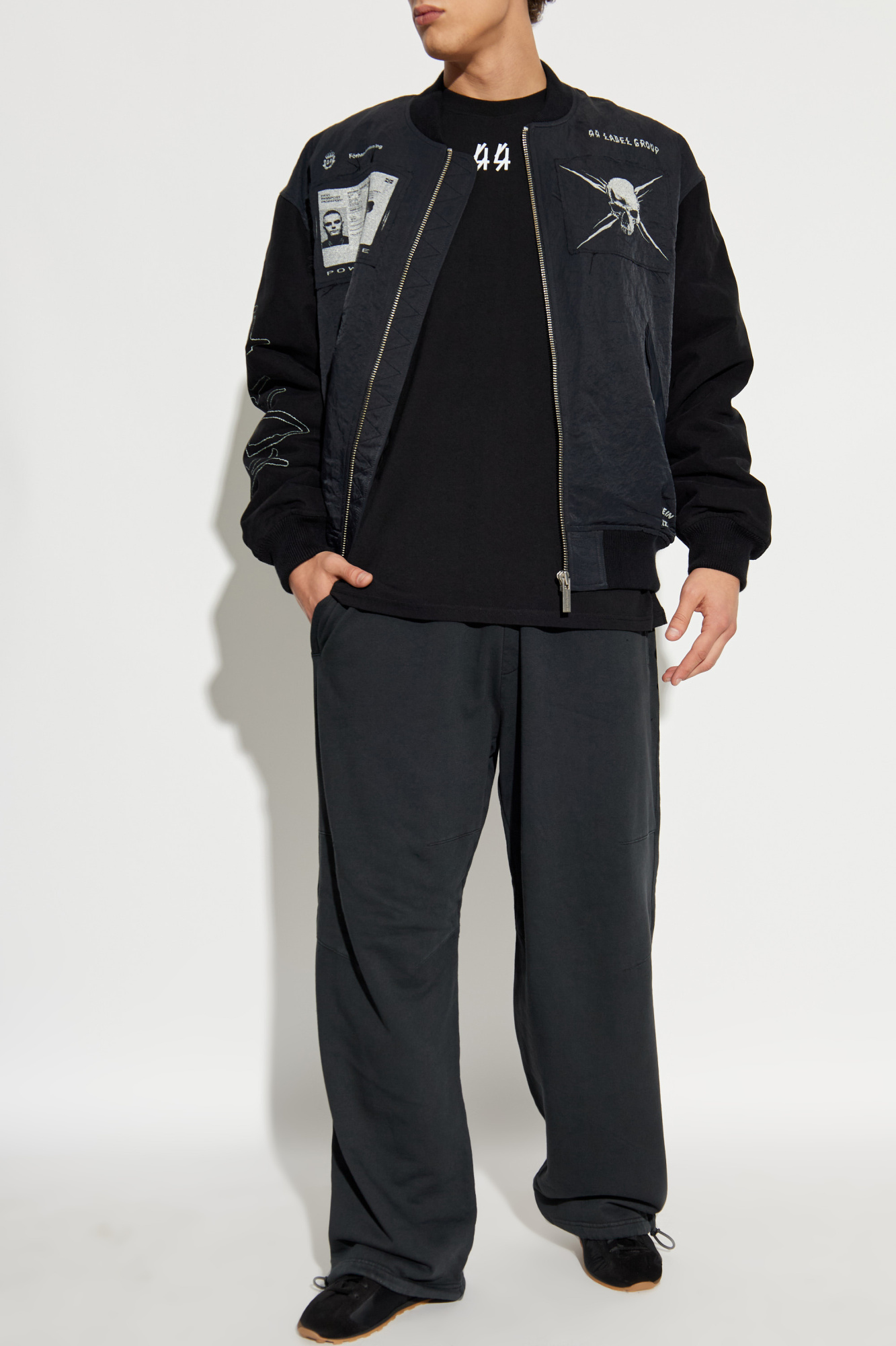 Cotton Sweatpants, Men's, Black