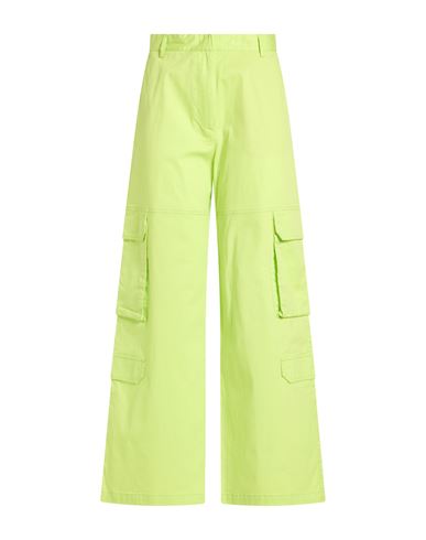 Woman Pants Lime green Size 2 Cotton, Elastane