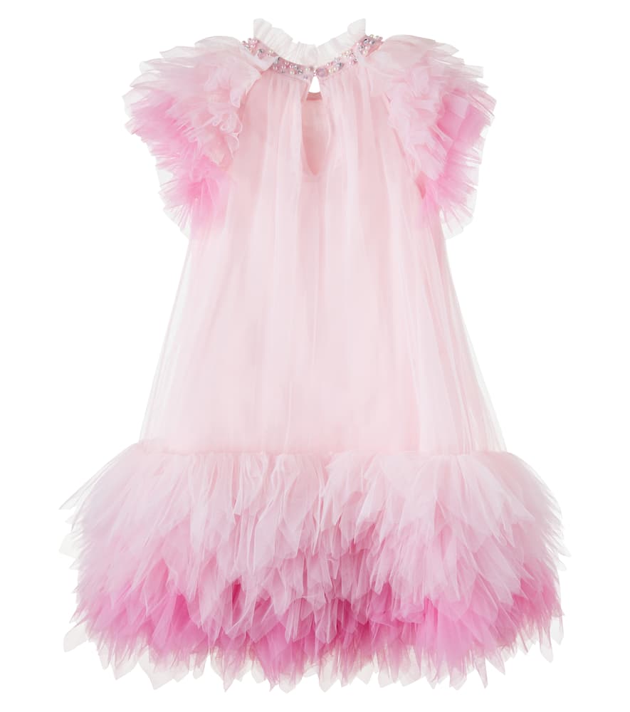Ocean Ember embellished tulle dress