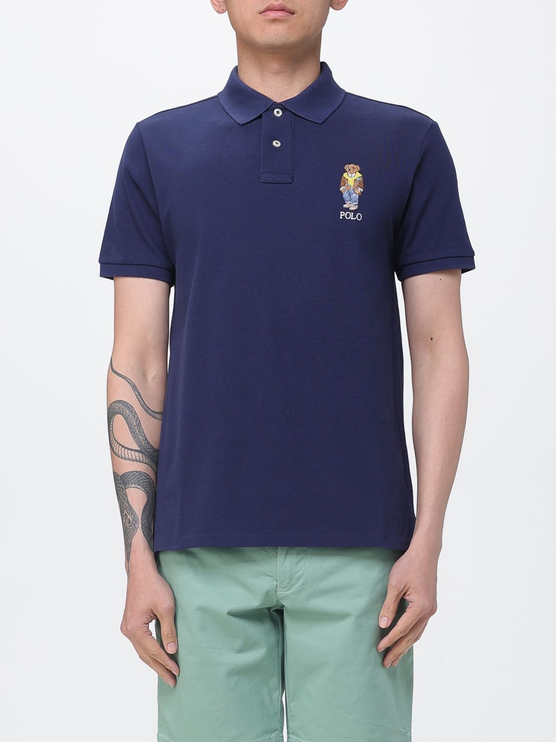 Polo Shirt Men color Navy