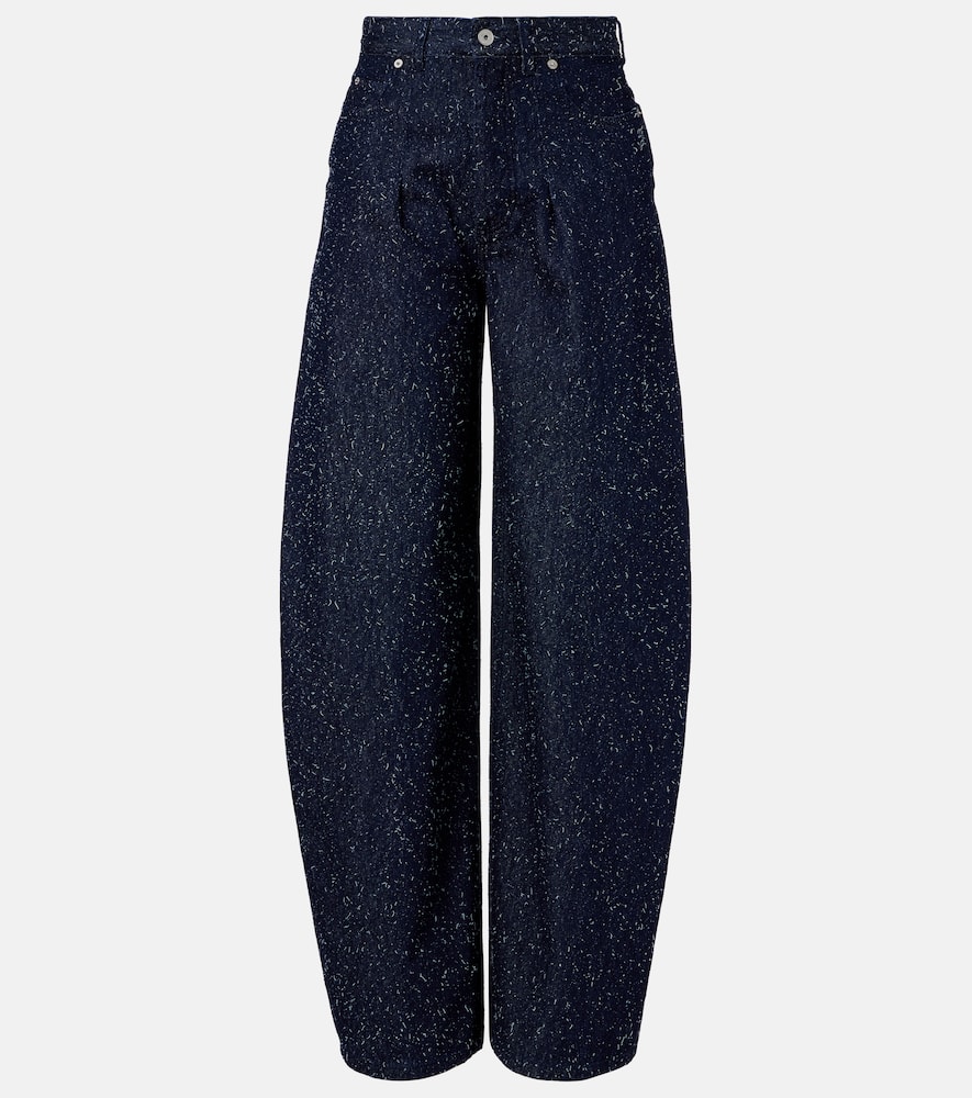 Logo barrel-leg jeans