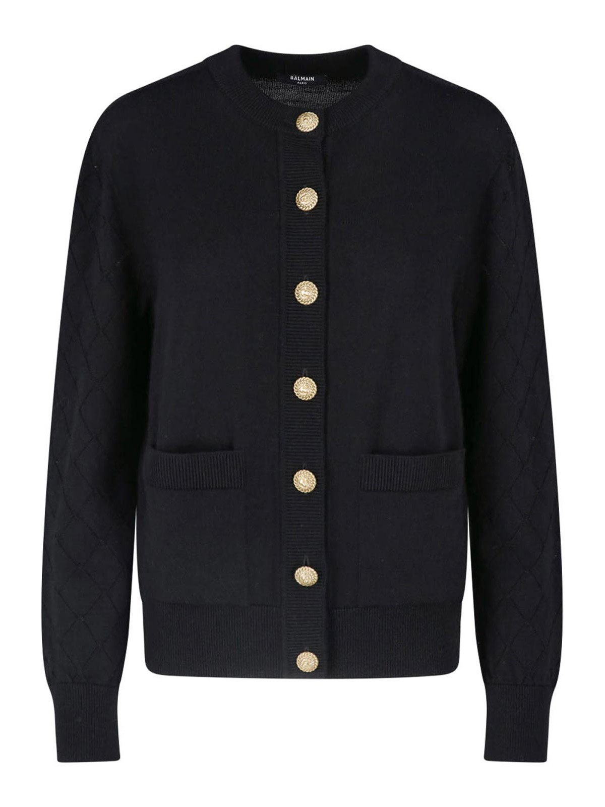 Balmain - crewneck top button detail front pocket