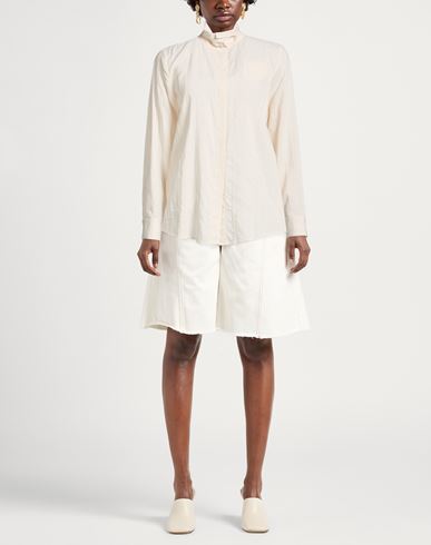 Momoní Woman Shirt Cream Size 4 Viscose, Silk, Cotton
