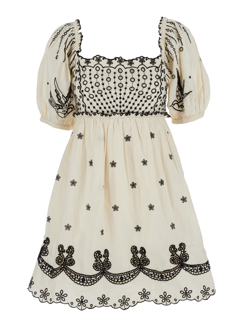 Cream Kingsley Halter Neck Midi Dress