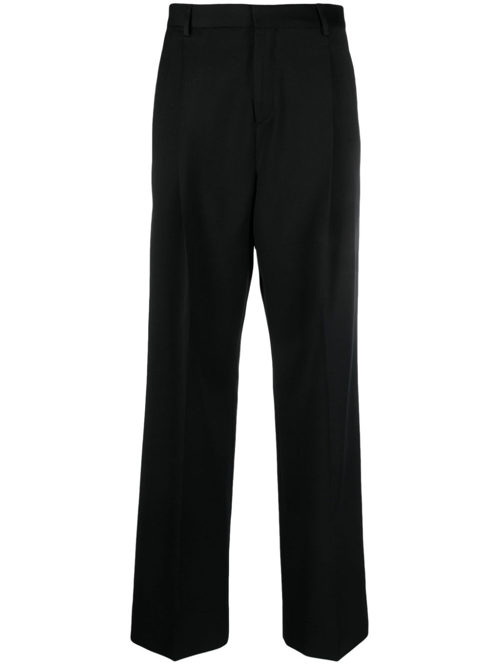 Borgon pleated straight trousers - Black