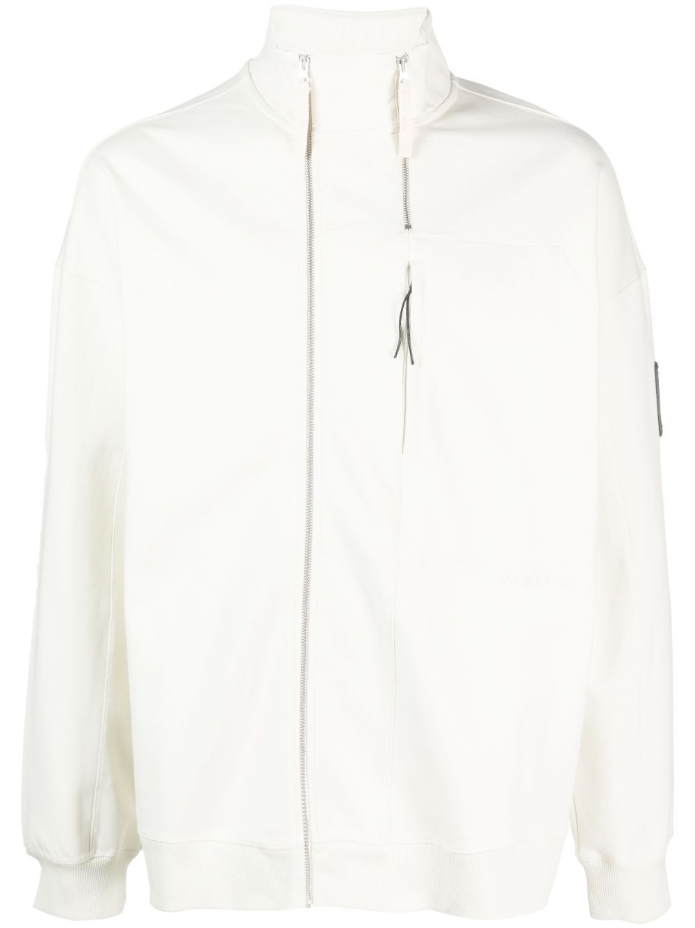 Logo-embroidered double-zip sweatshirt - Black