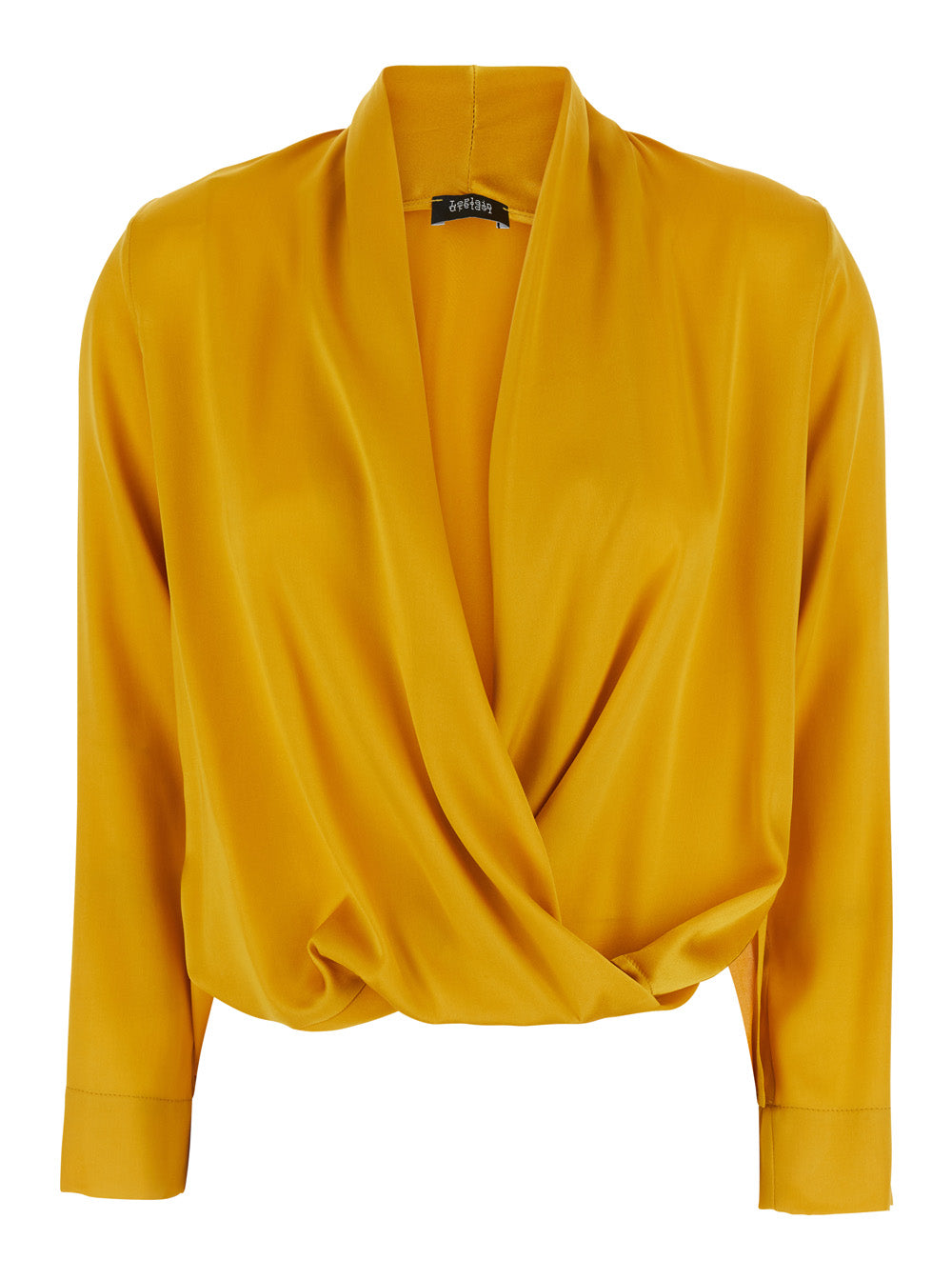 Georgette Wrap Blouse — Yellow