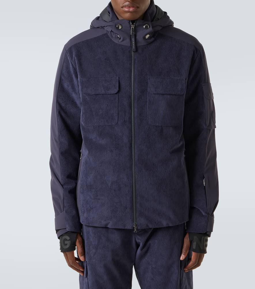 Cobe-D down-paneled ribbed-knit ski jacket