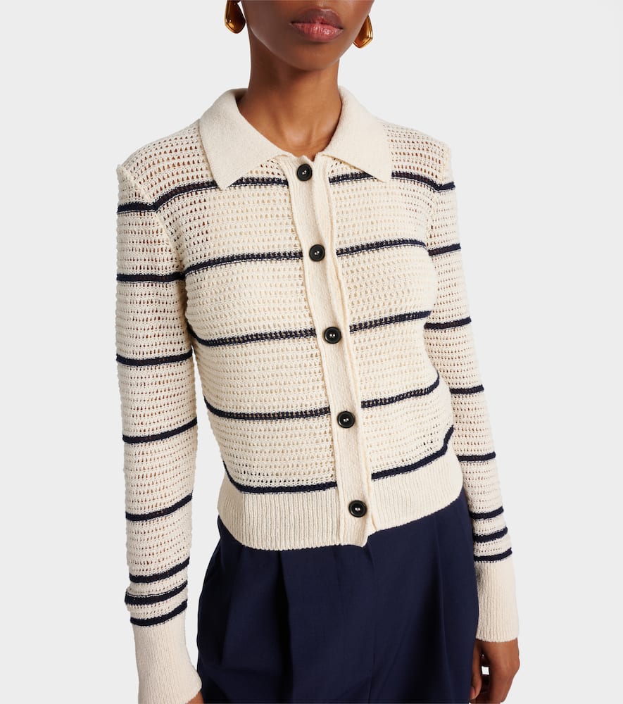 Frame The Shrunken cotton-blend cardigan