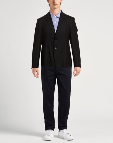 Man Blazer Black Size 40 Virgin Wool, Elastane