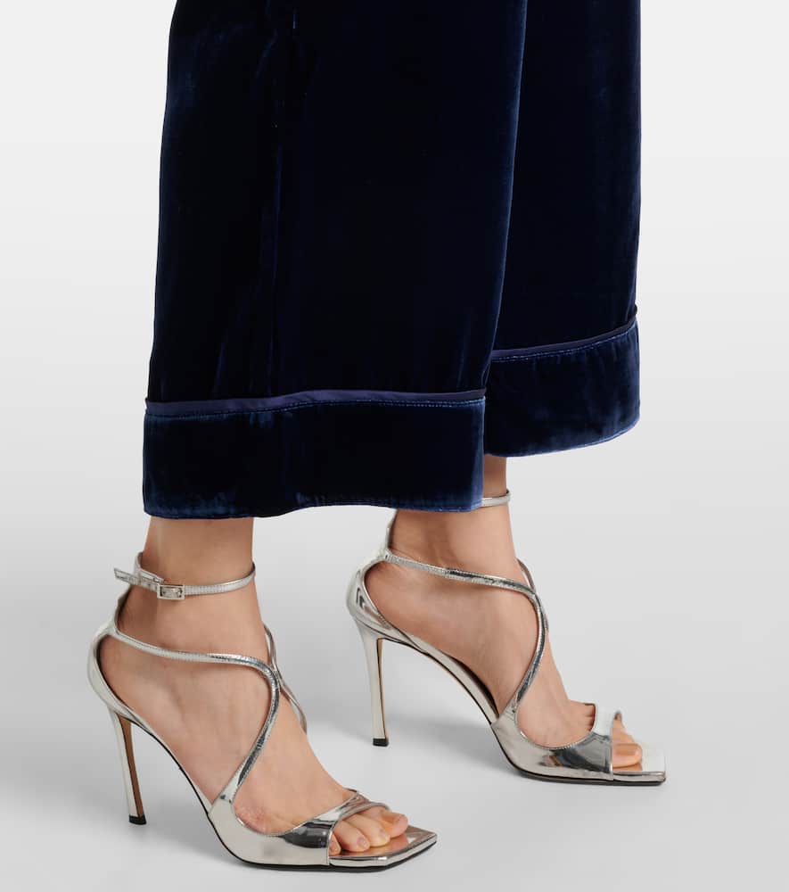 Asceno Brescia mid-rise velvet wide-leg pants