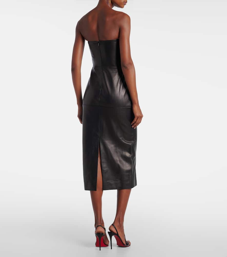 Leather corset dress