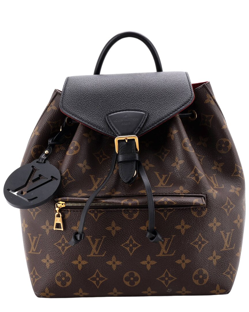 Brown Monogram Canvas & Leather Montsouris Nm Pm (Authentic Pre-  Loved)