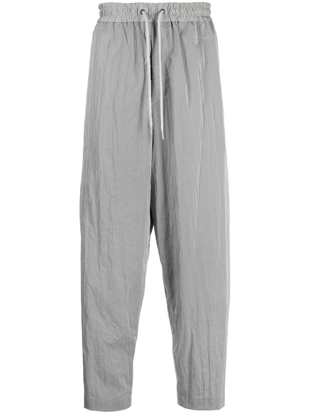 Drawstring-waistband track pants - Grey