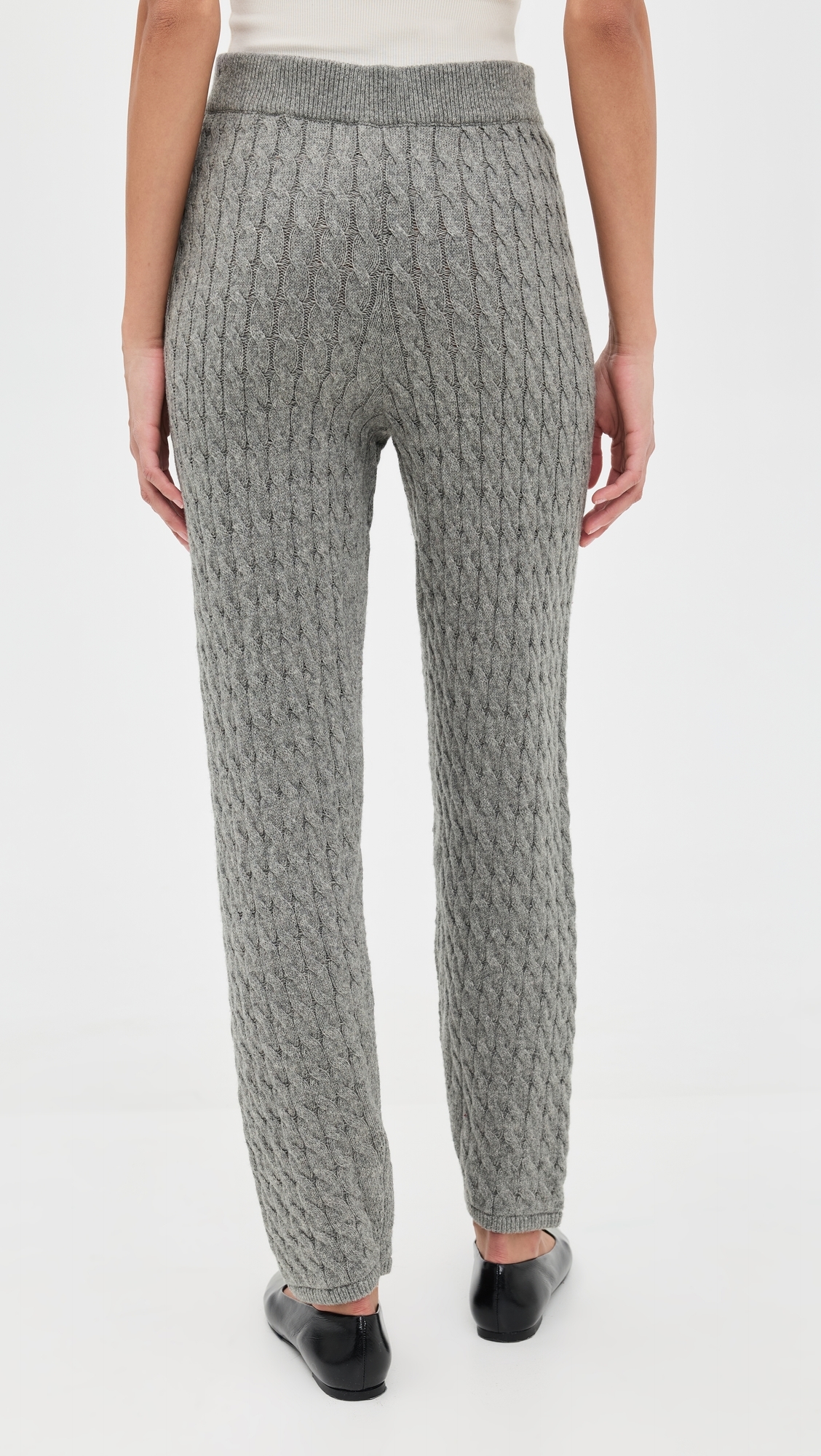 Cable Knit Joggers Crimson