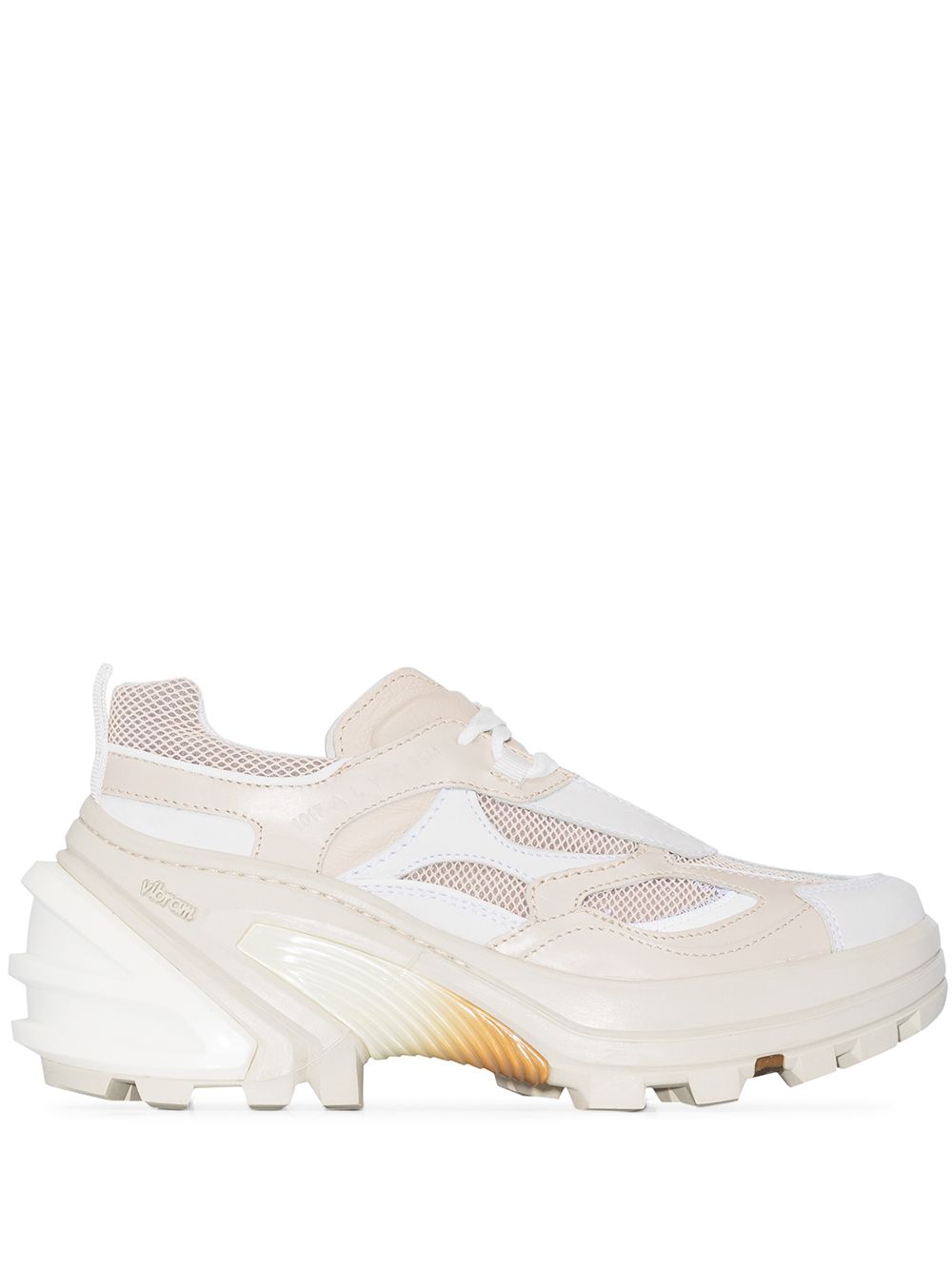Two-tone low-top sneakers - White