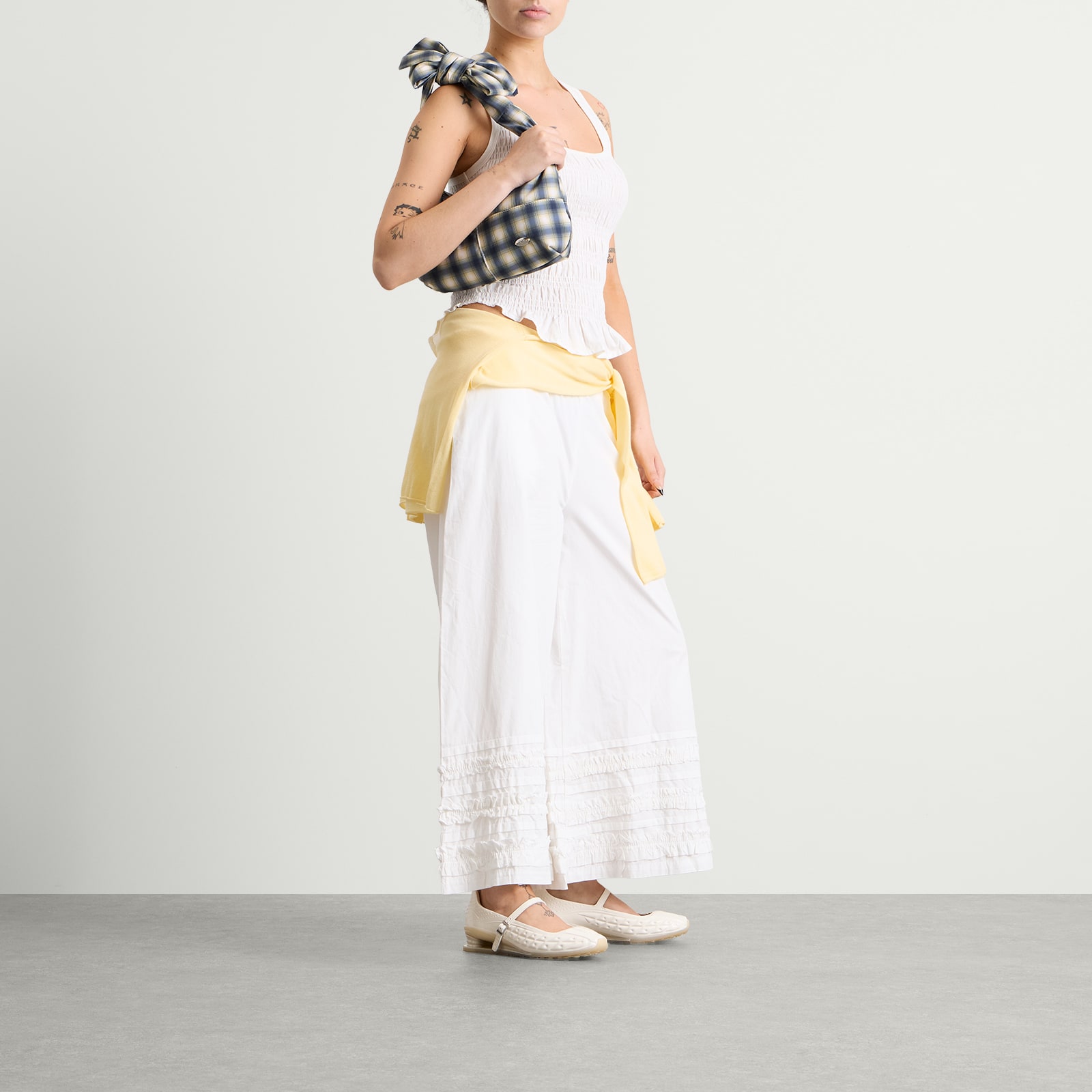 Women's Roo Check Tie Bag Multi