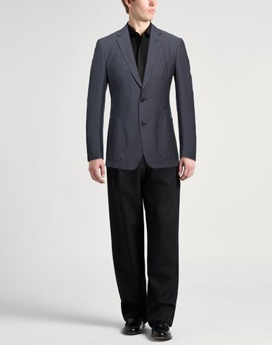 Man Blazer Charcoal Size 38 Cotton, Elastane