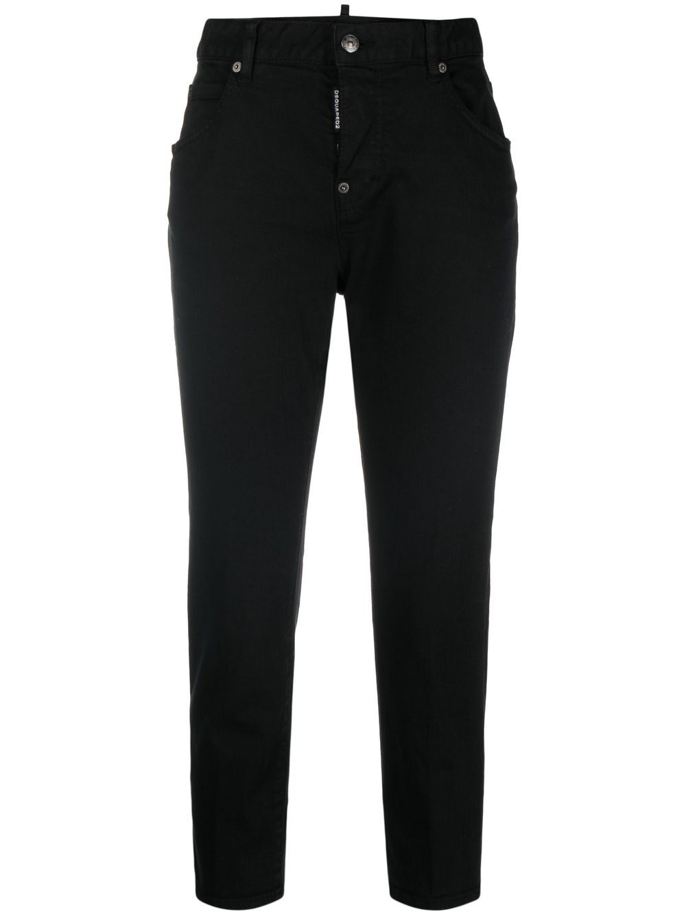 Mid-rise cropped jeans - Black