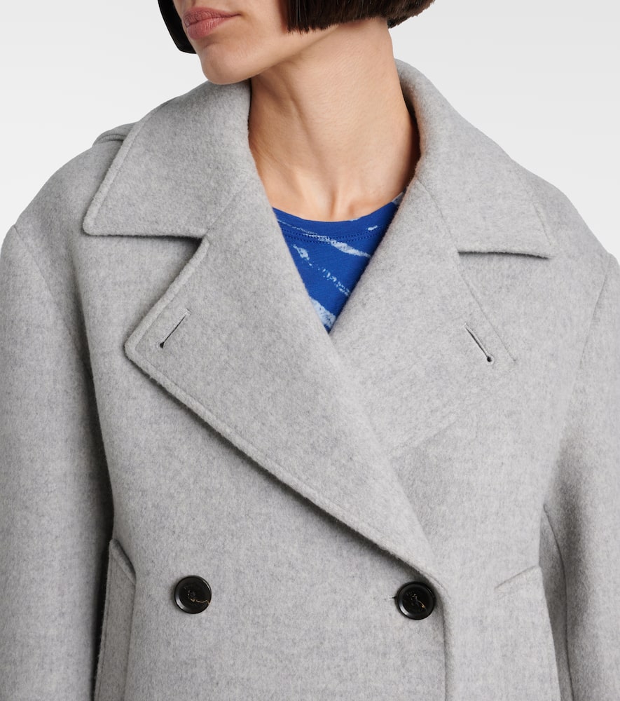 Double-breasted wool coat