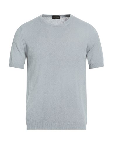 Man Sweater Grey Size 36 Cotton, Polyamide