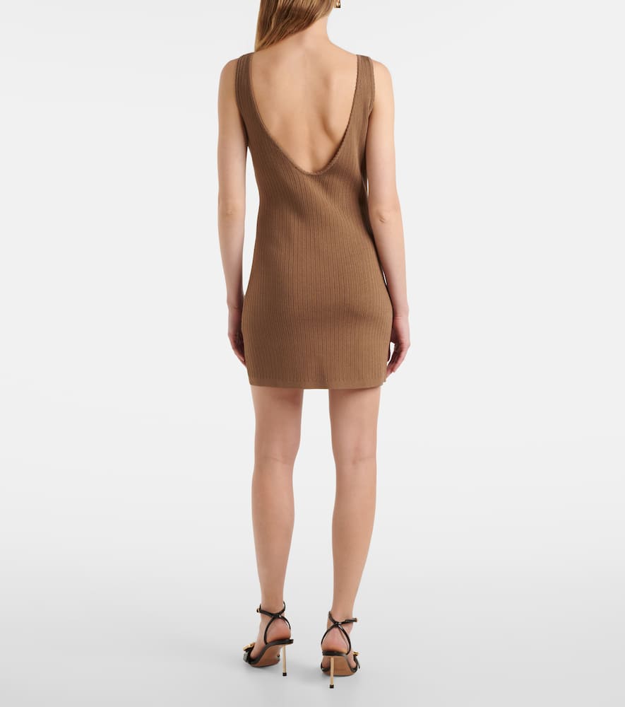 Sierra ribbed-knit minidress