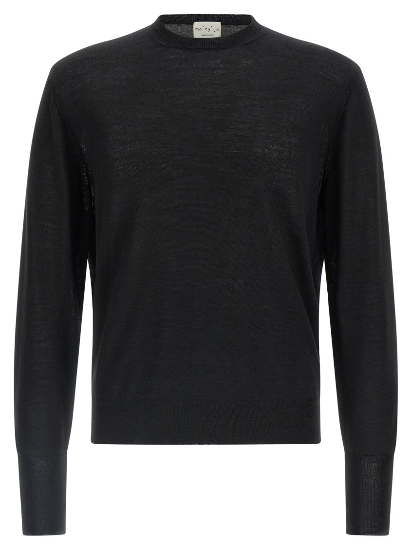 Black Extrafine Mesh Sweater