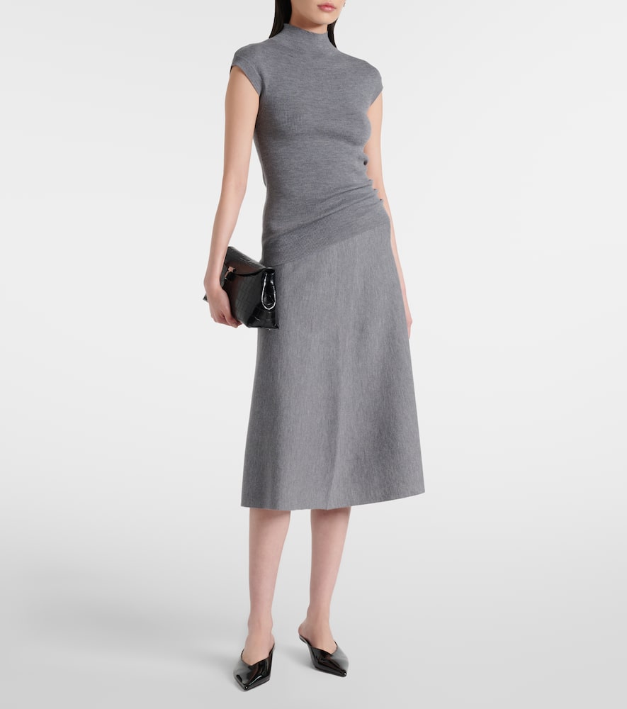 Wool mockneck top