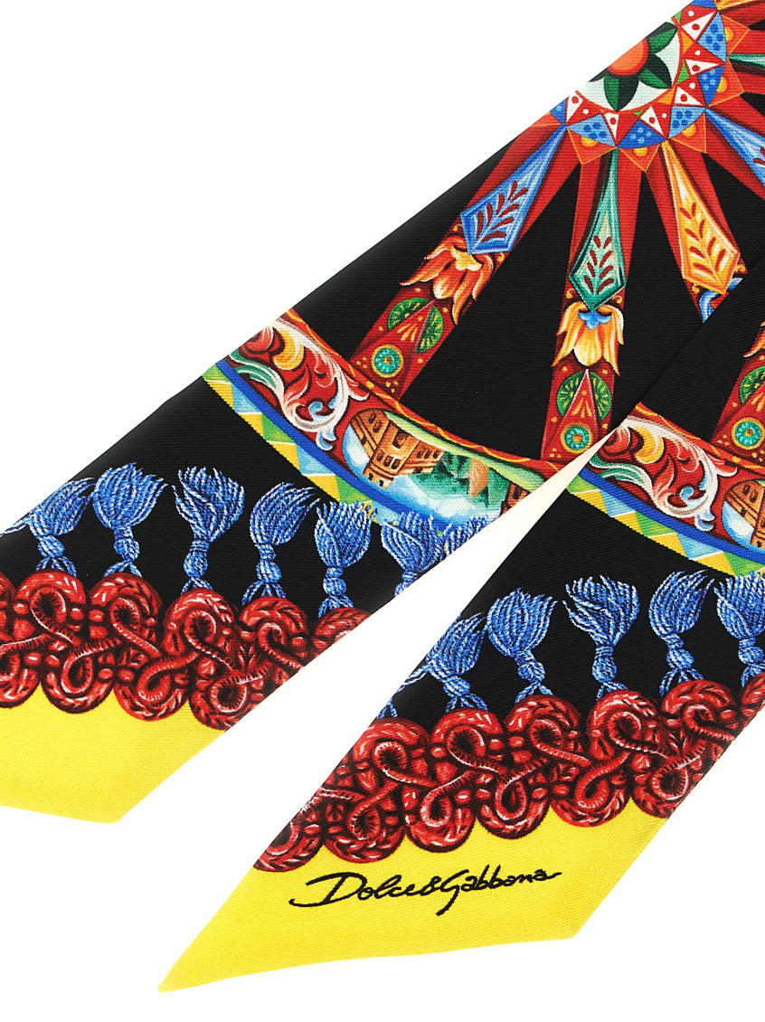 Dolce&Gabbana - carretto print tie rectangular shape