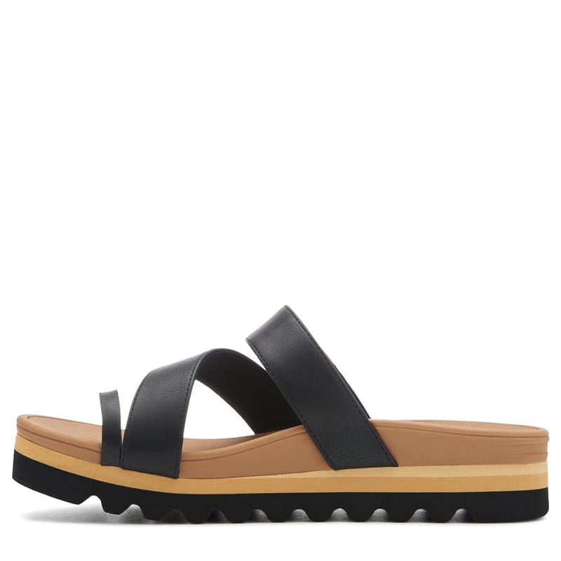 Women's Banded Horizon Hi Strappy Sandals (Black)