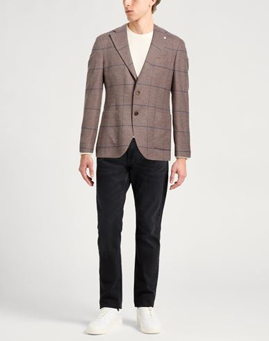 L. b.m. 1911 Man Blazer Taupe Size 40 Cotton