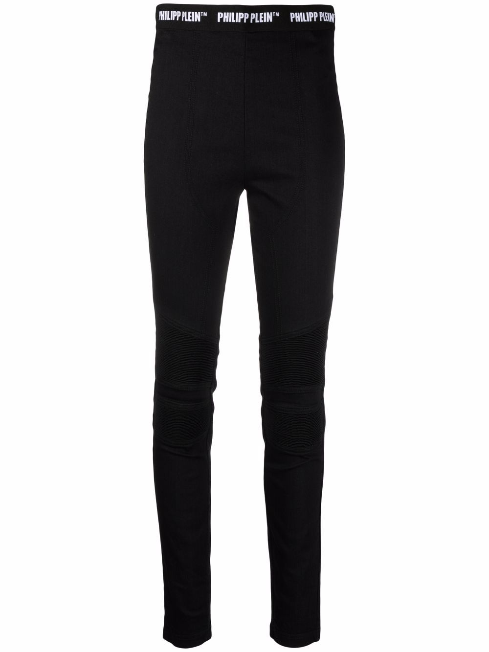 Logo-waistband jeggings - Blue