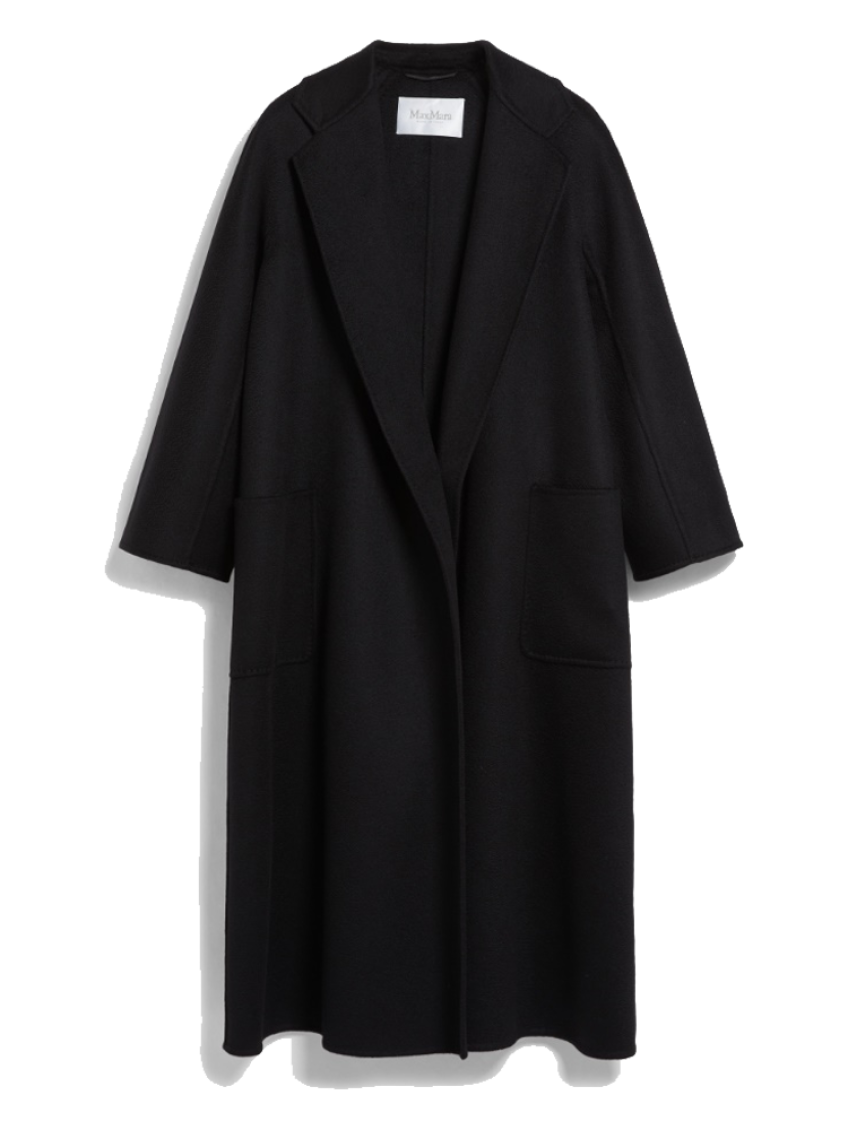 Black Ludmilla Cashmere Belted Coat