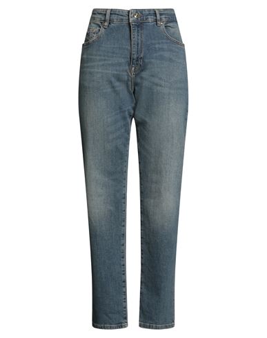 Woman Jeans Blue Size 24 Cotton, Elastane