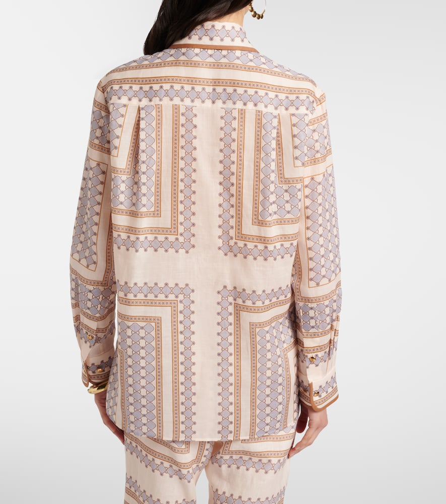 Printed ramie shirt