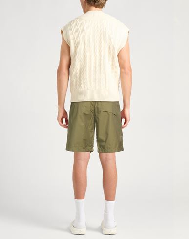 Man Shorts & Bermuda Shorts Military green Size L Organic cotton, Recycled polyester