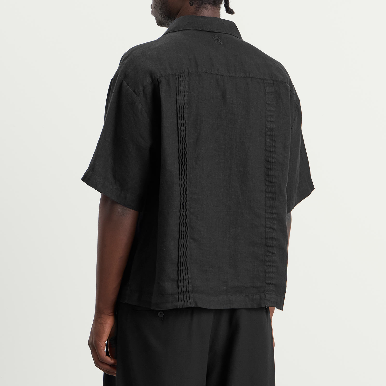 Men's Guayabera Vacation Shirt Black