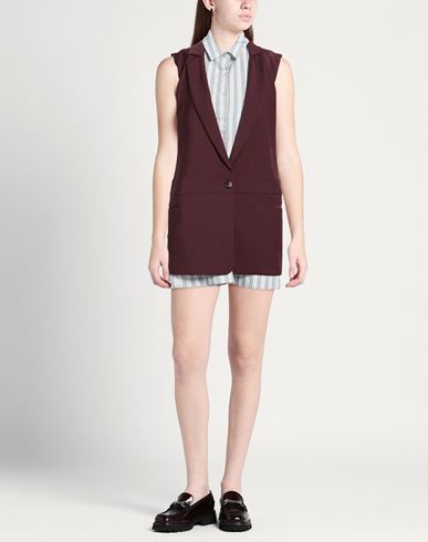 Woman Mini dress Plum Size 2 Polyester, Wool, Elastane