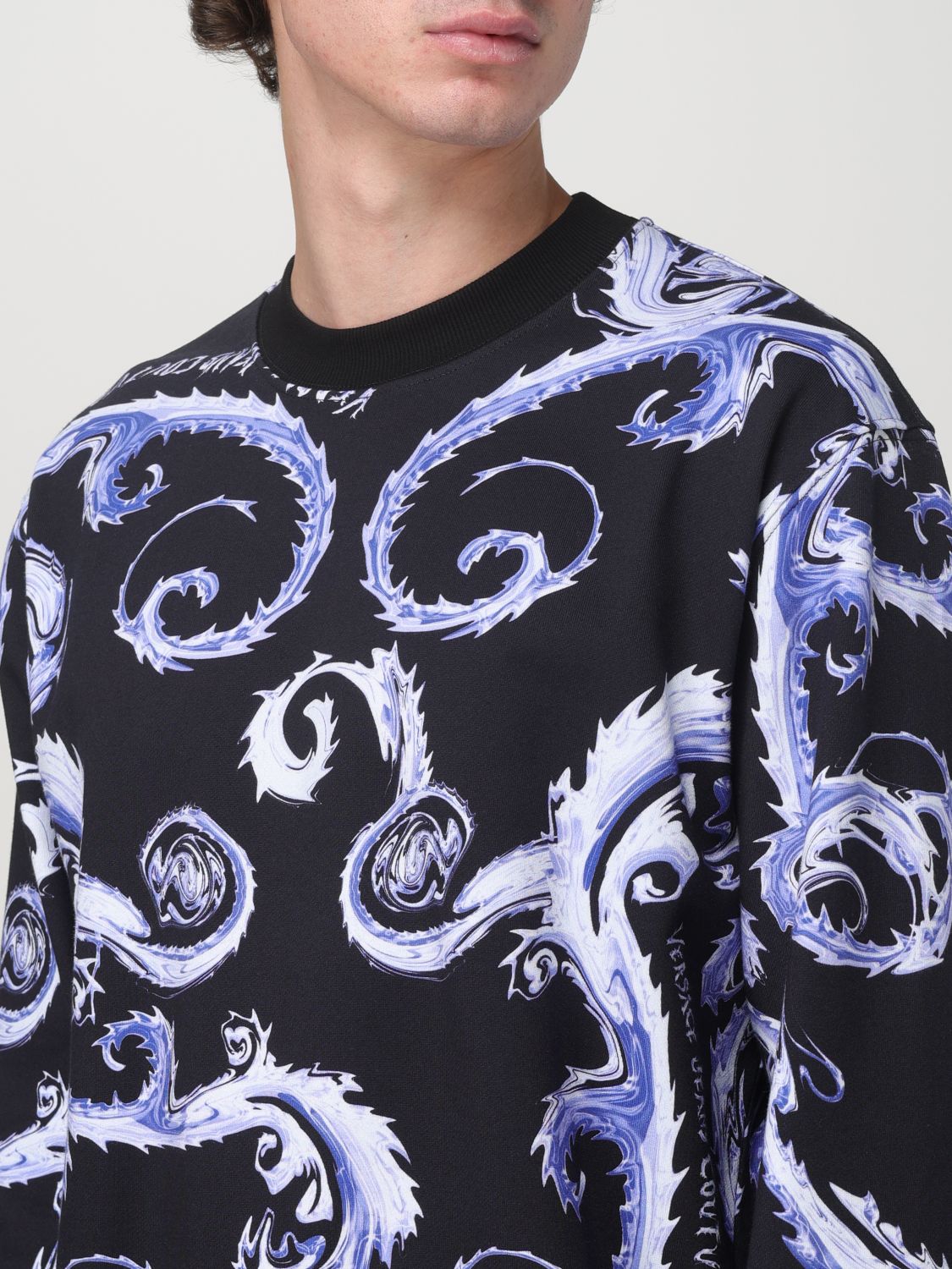 Regalia Baroque print cotton sweatshirt - Black