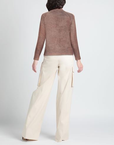 Woman Turtleneck Brown Size 4 Wool, Cashmere