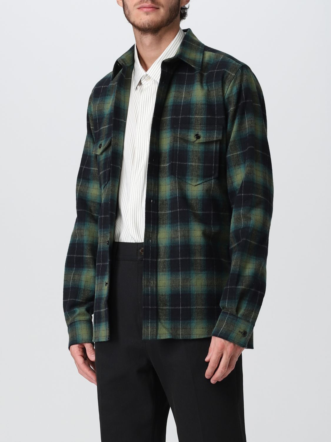 Shirt Men color Green